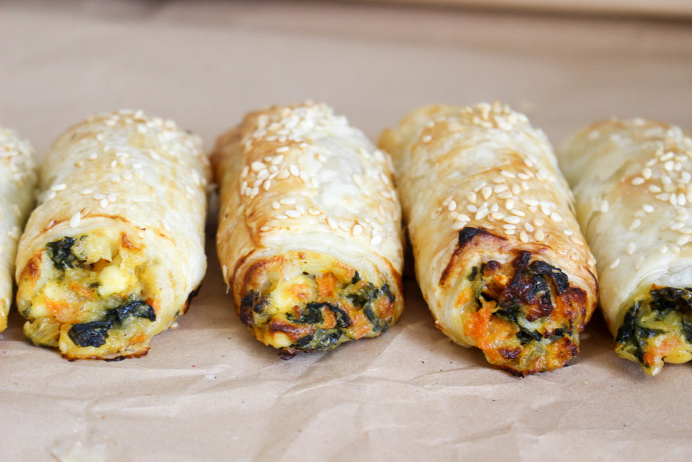 Spinach and Cheese Sausage Rolls