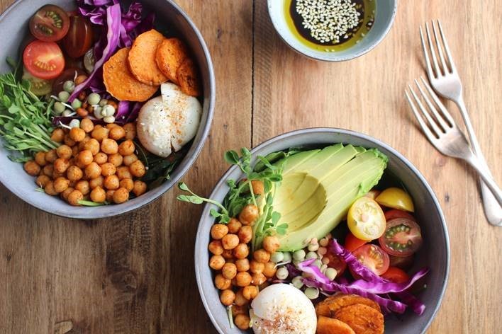 Chickpea &amp; Sweet Potato Rainbow Salad &ndash; Cobram Estate AU