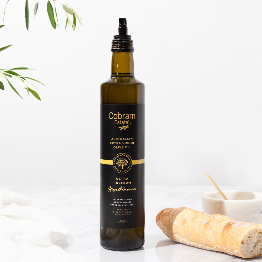 
                  
                    500ml Hojiblanca olive oil bottle | Healthy Extra Virgin Olive Oil | Cobram Estate AU
                  
                