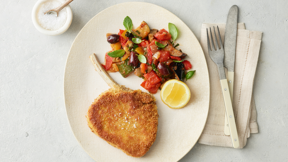 Veal Cotoletta with Caponata