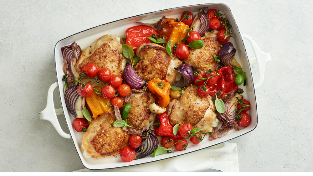 Mediterranean Chicken Tray Bake