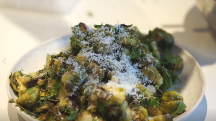 Roasted Brussel Sprouts with Lemon & Parmesan