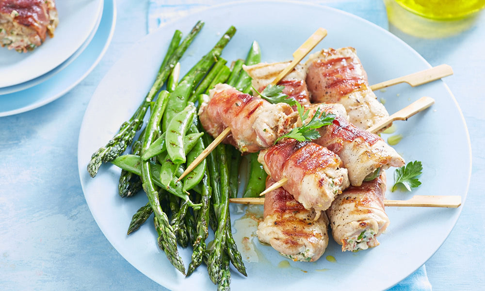 Chicken Involtini Skewers with Italian Stuffing