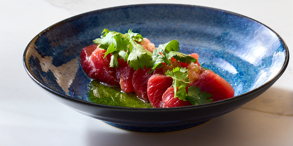 Neil Perry's Yellow Fin Tuna Sashimi with Finger Limes
