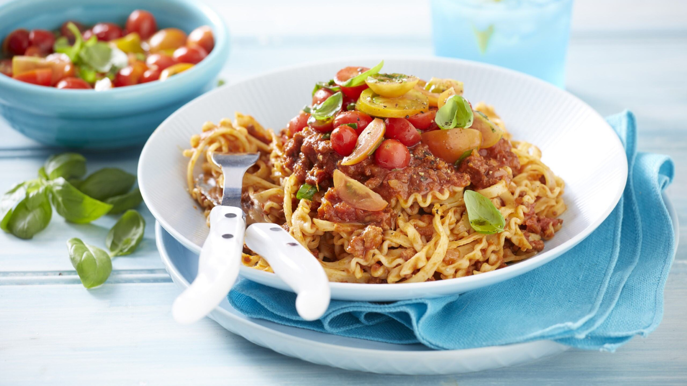 Summer Bolognese with Lasagnette Pasta