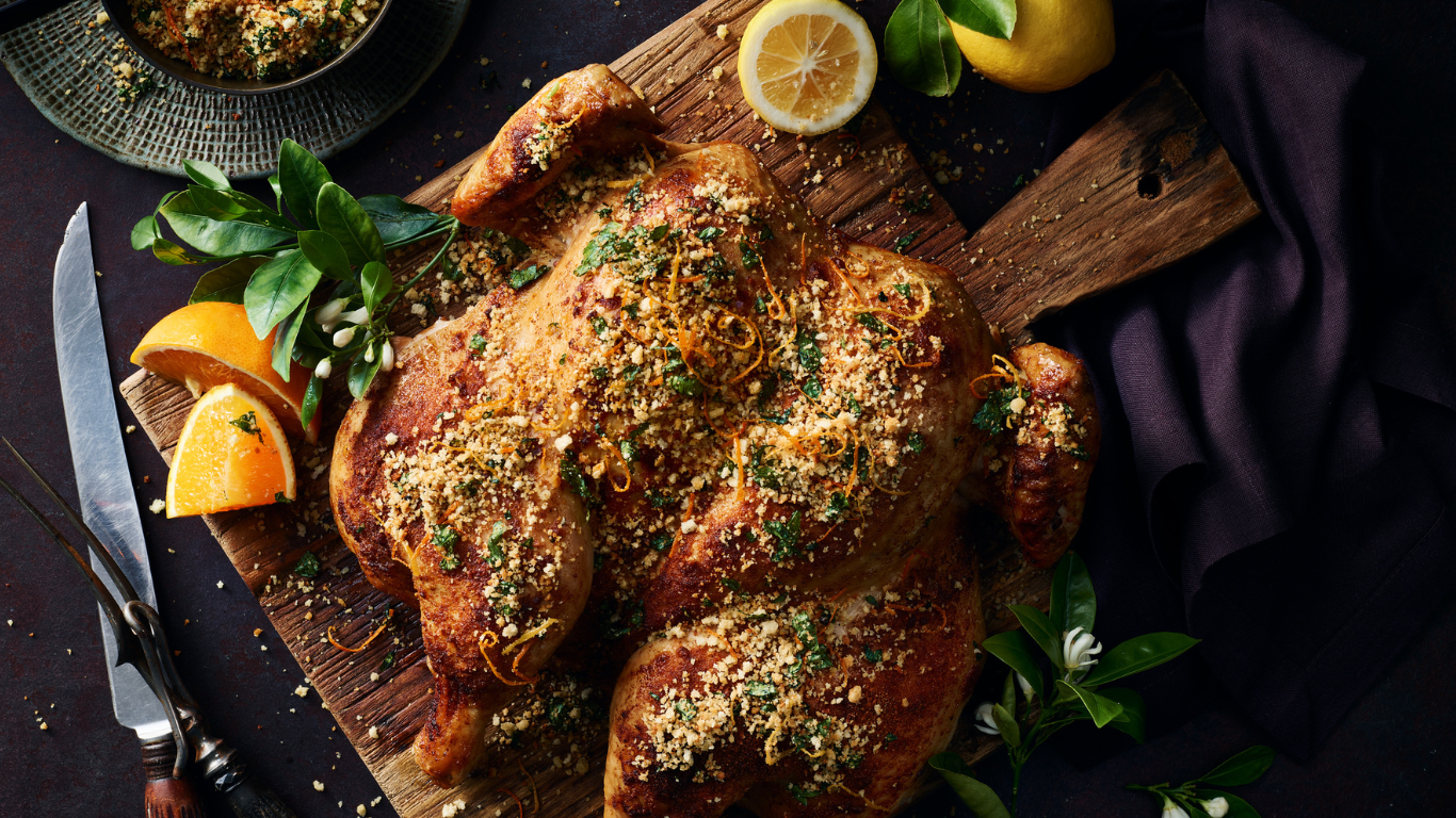Roasted Chicken with Citrus Crumb