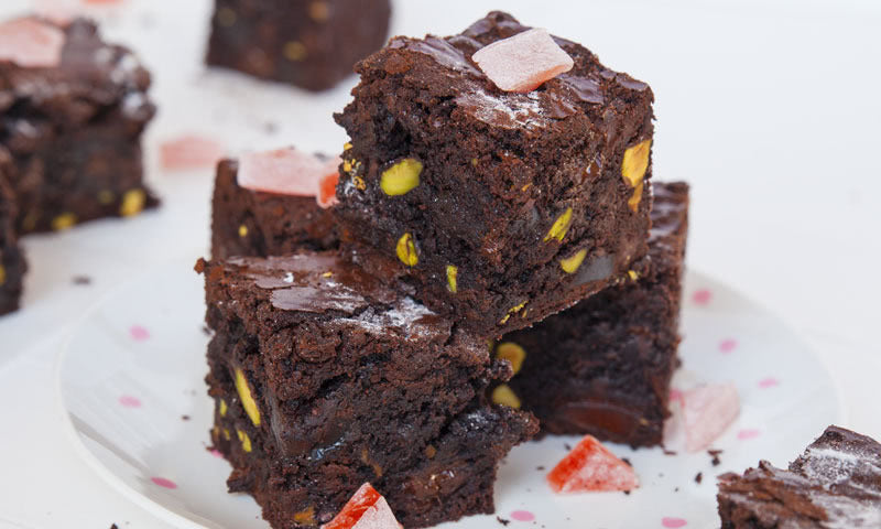 Extra Virgin Olive Oil Turkish Delight Brownie