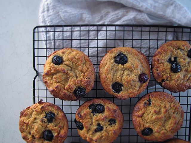 Healthy Apple and Blueberry Muffins