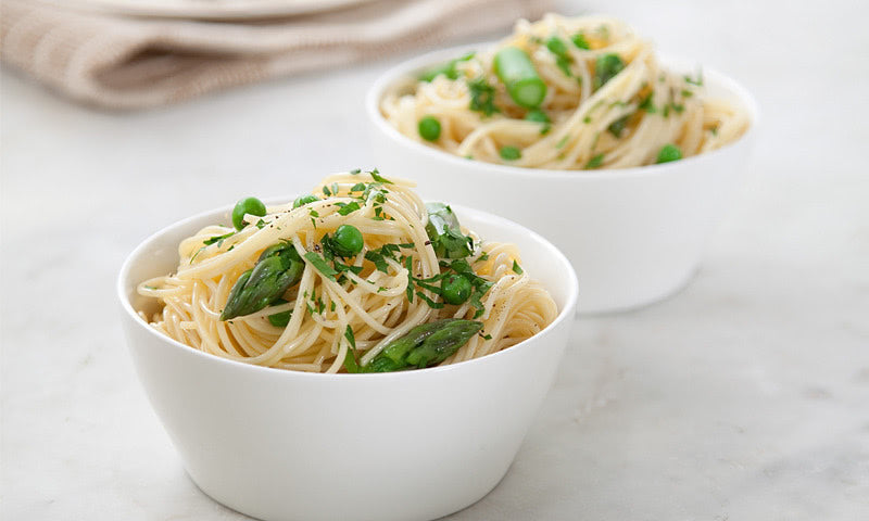 Spaghetti Peas Asparagus