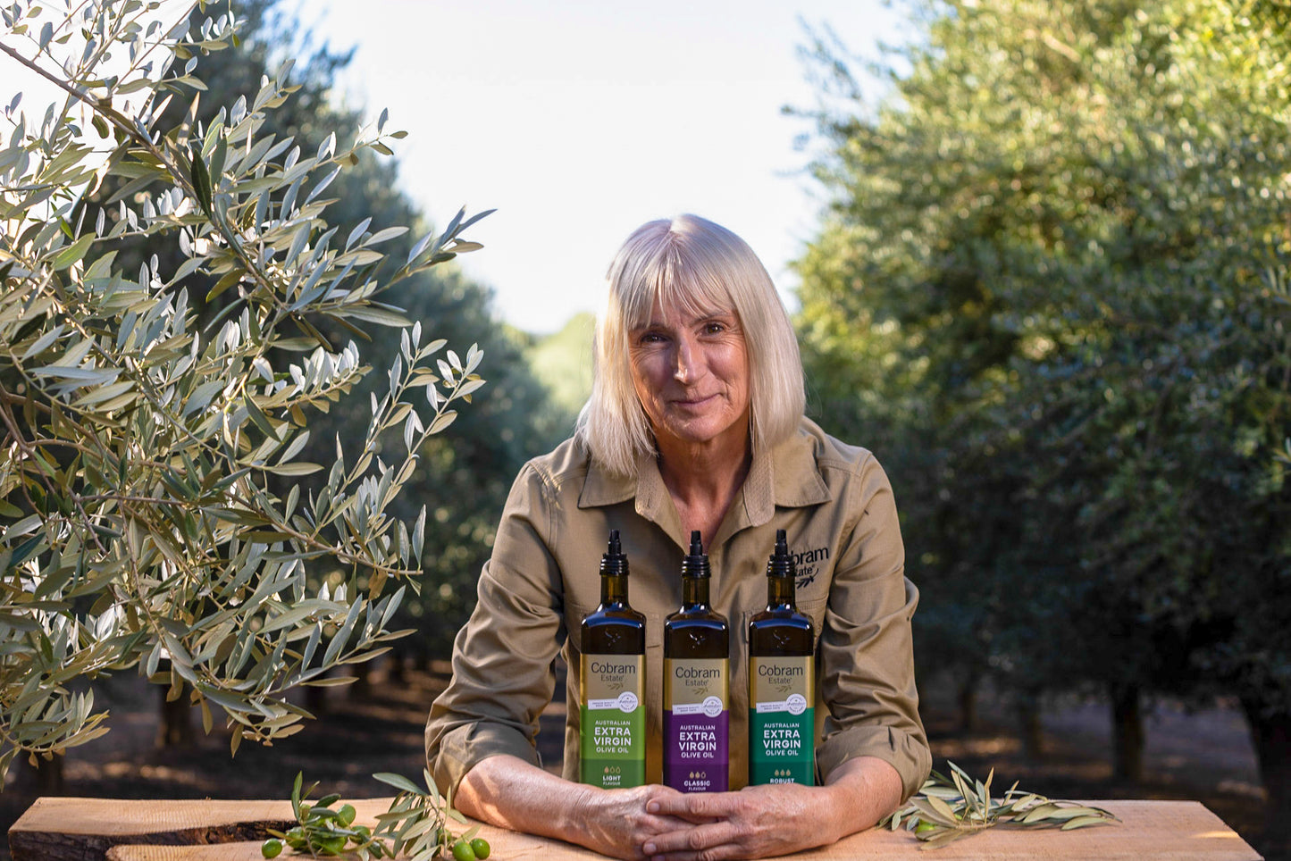 Cobram Estate Employee with Everyday Essentials Oils | Extra Virgin Olive Oil | Cobram Estate AU