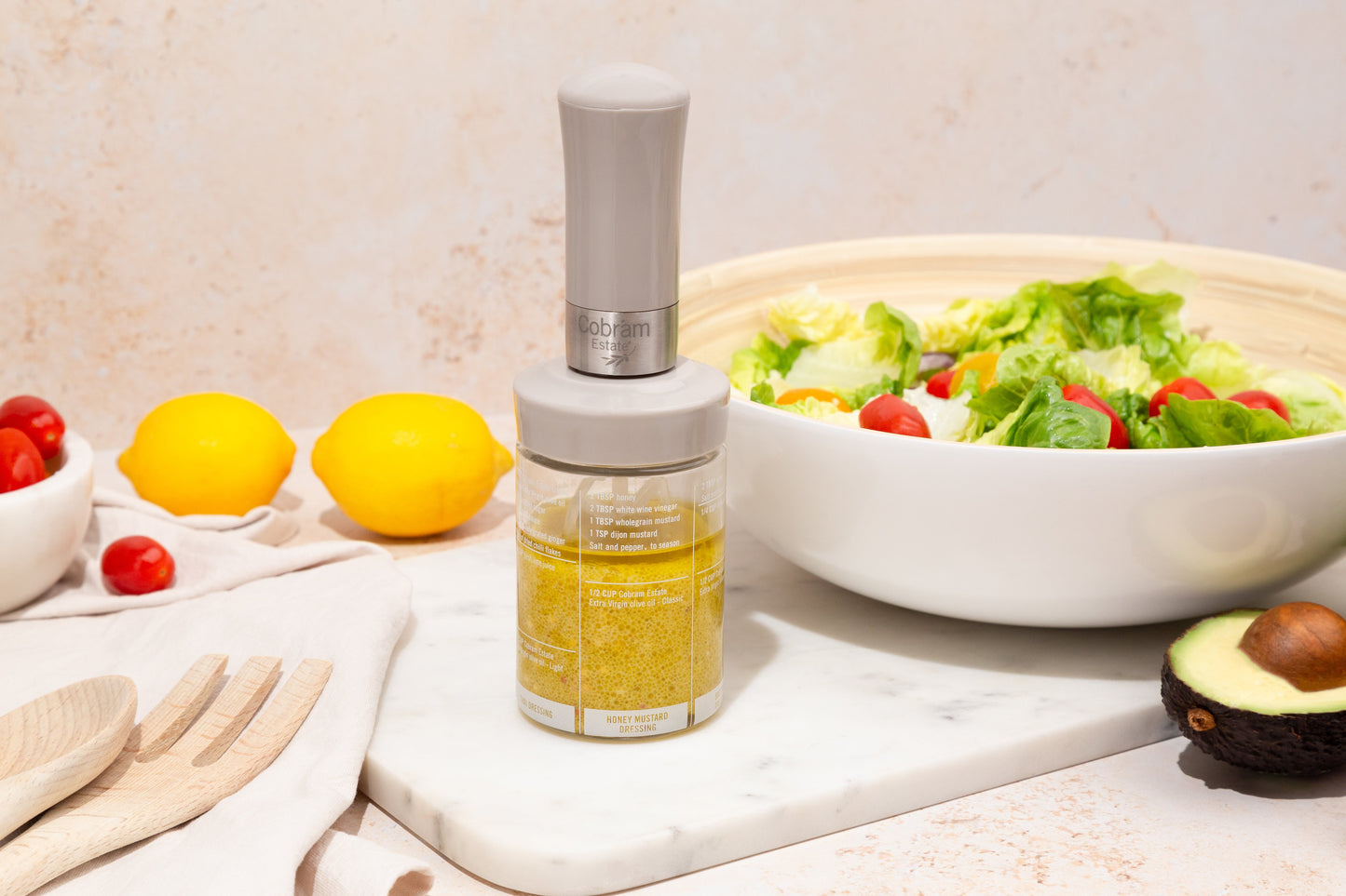 Salad Dressing Shaker for Salad Recipes | Australian Extra Virgin Olive Oil | Cobram Estate AU