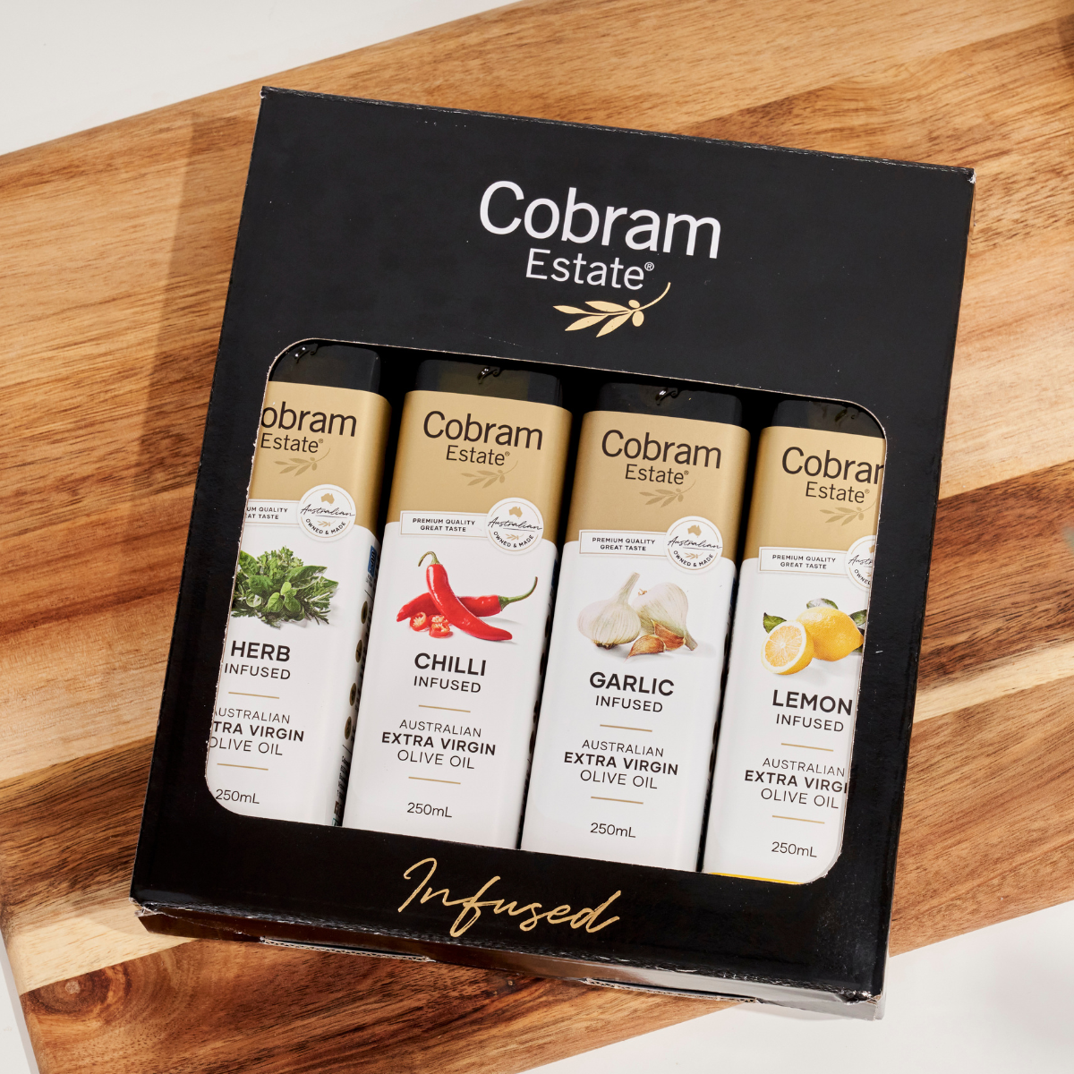 
                  
                    Infusions Pack: Flavorsome Culinary Assortment | Extra Virgin Olive Oil | Cobram Estate AU
                  
                