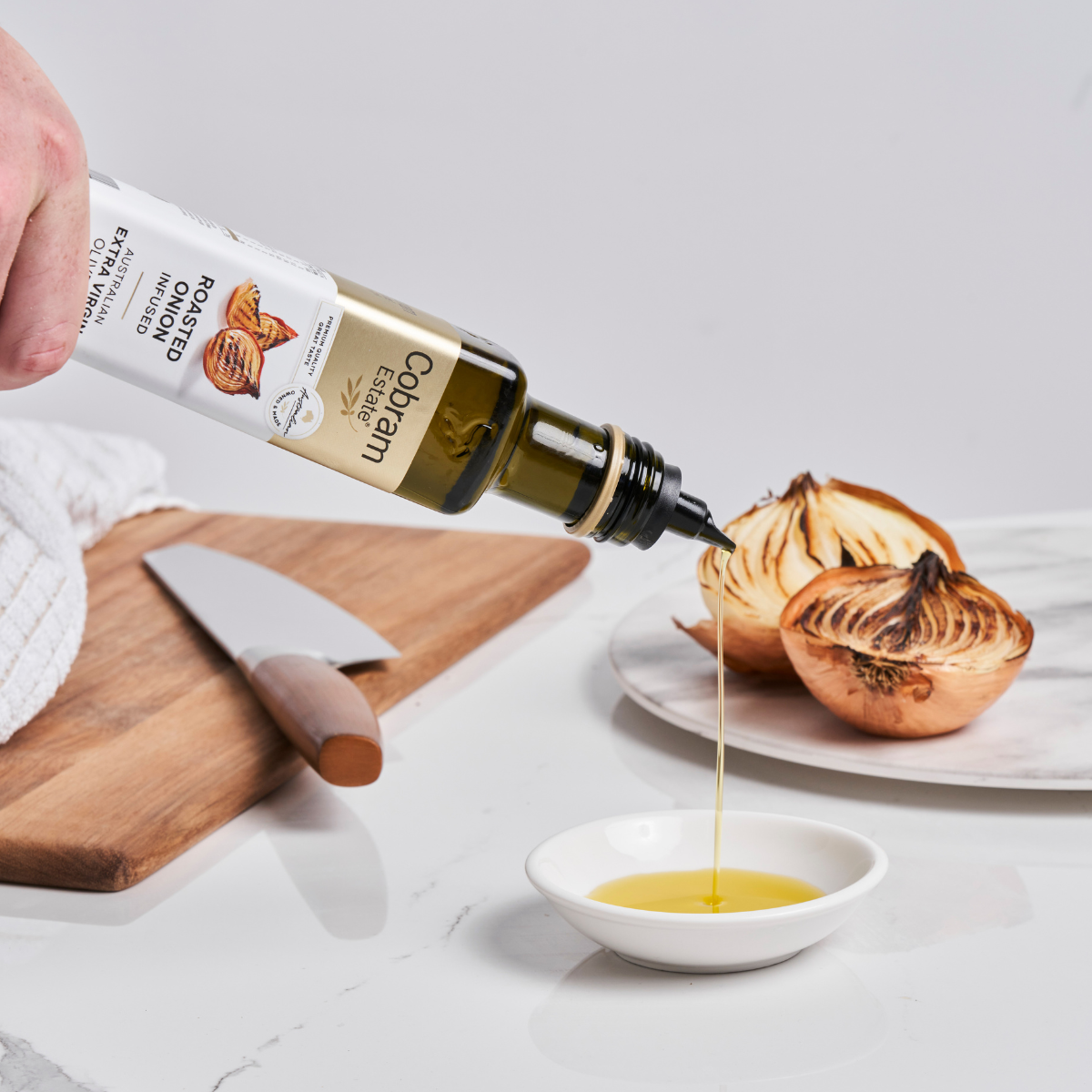 The Rich Flavour of Roasted Onion Infused Oil Cobram Estate AU