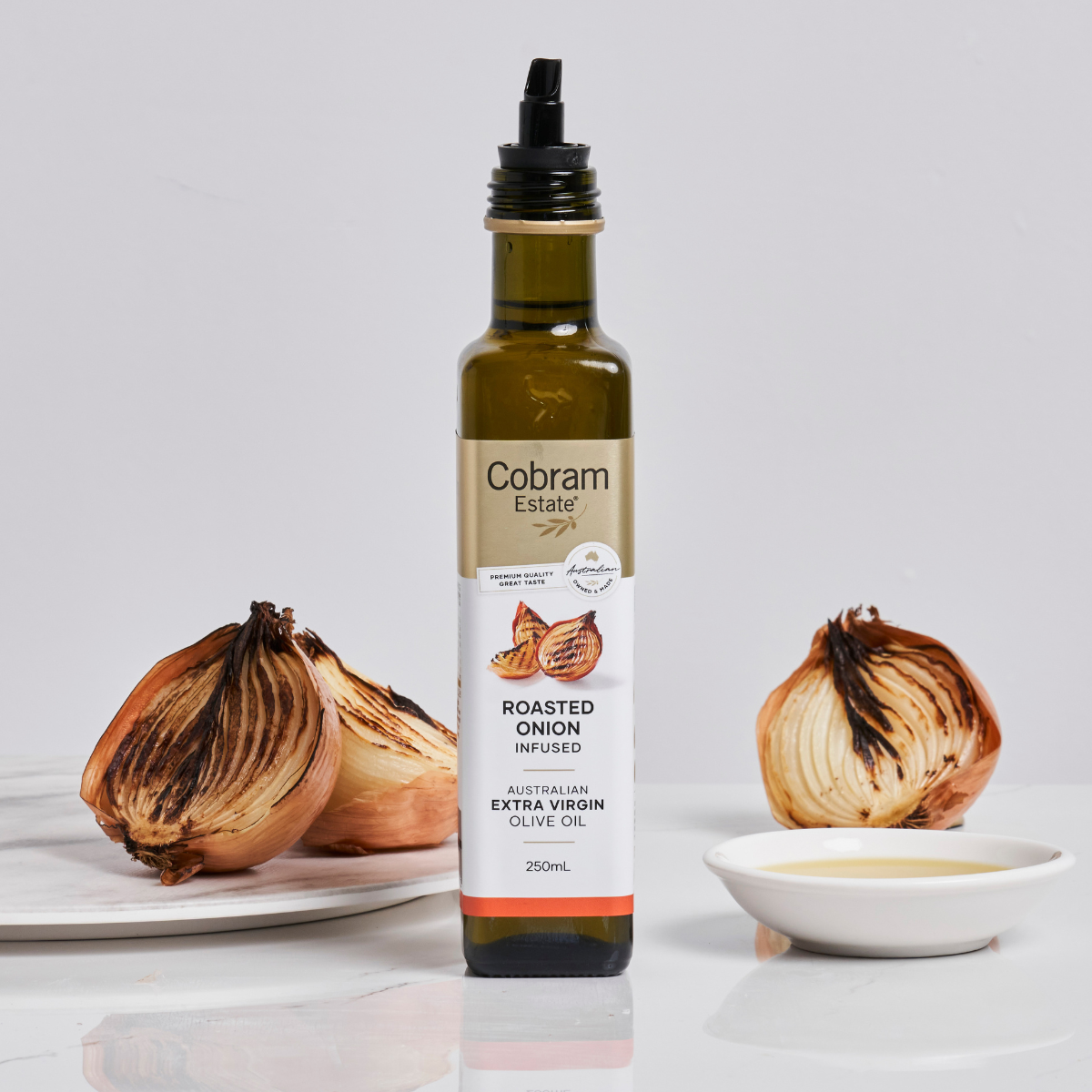 
                  
                    Roasted Onion Infused in 250mL Bottle | Australian Extra Virgin Olive Oil | Cobram Estate AU
                  
                