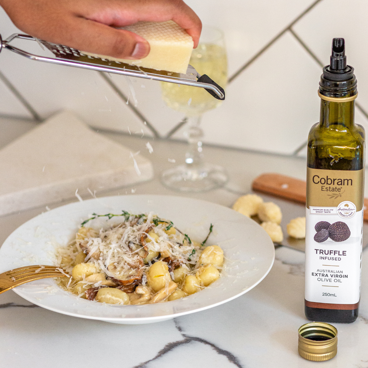 
                  
                    Flavorful Dish made with Truffle Infused Oil | Australian Extra Virgin Olive Oil | Cobram Estate AU
                  
                